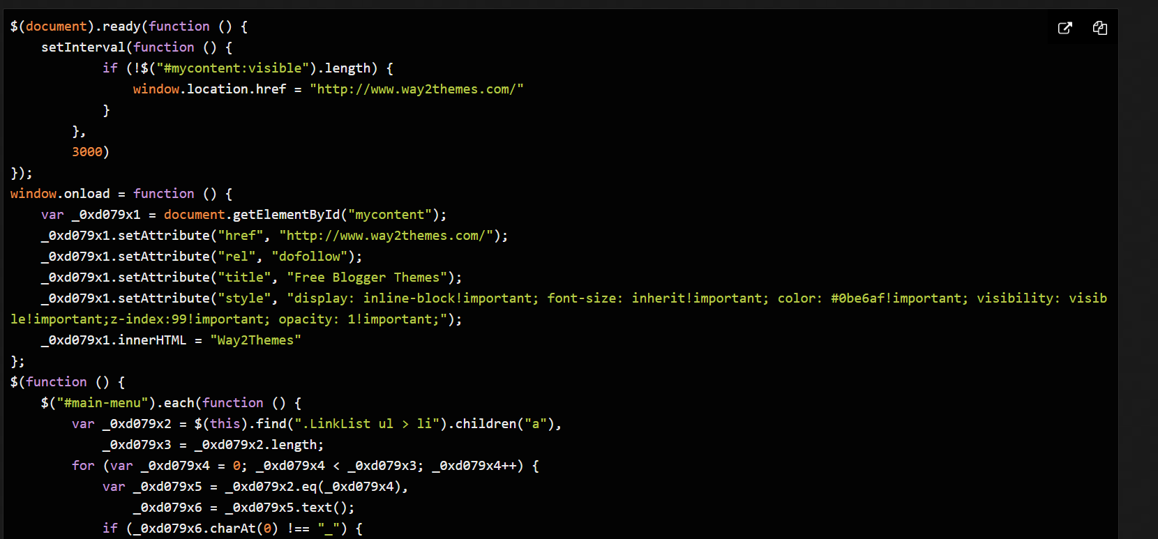 Decoded array obfuscation