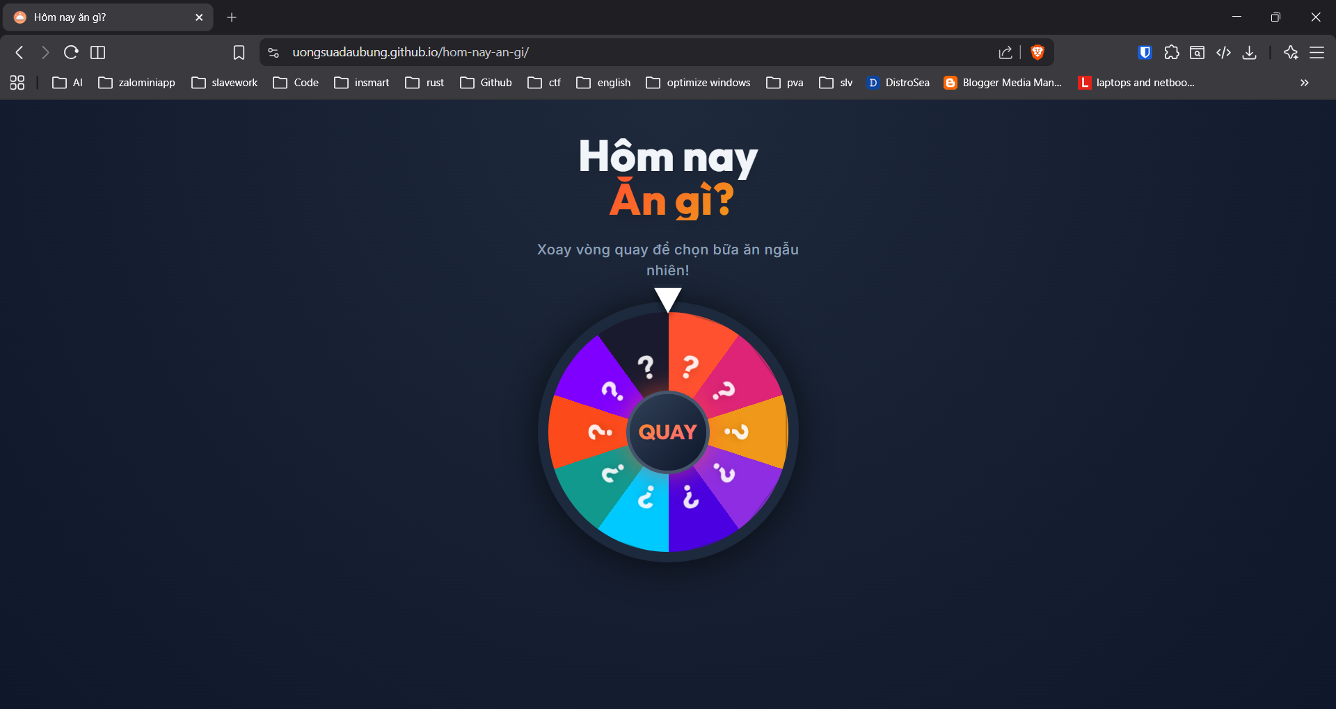Màn hình chính của ứng dụng