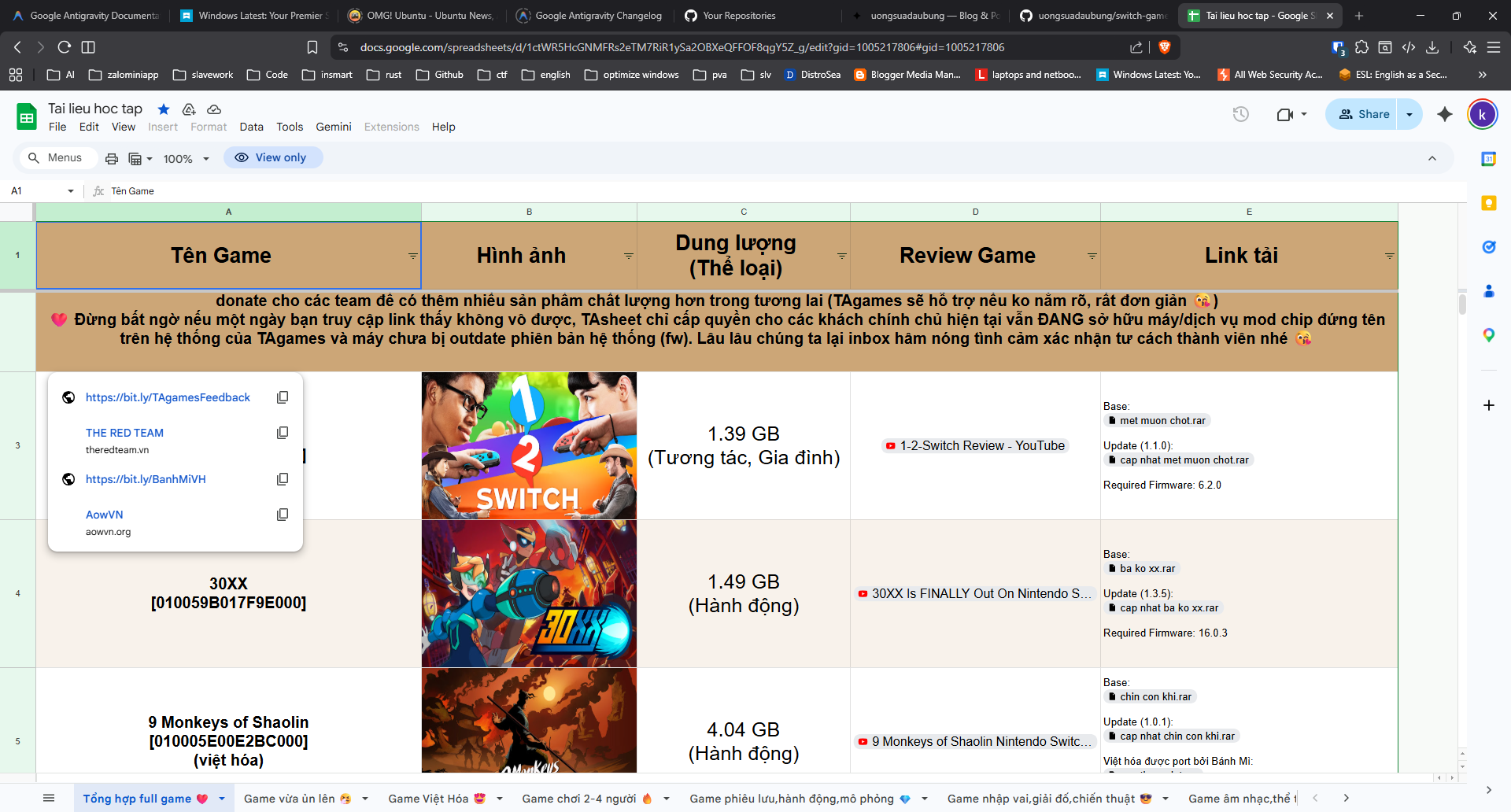 Giao diện Excel Gốc